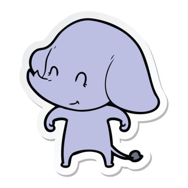 etiket sevimli çizgi fil