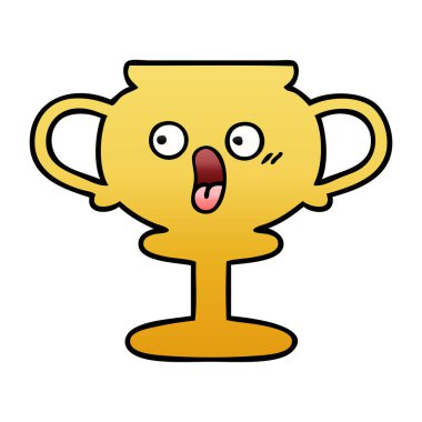 Degrade gölgeli karikatür kupa