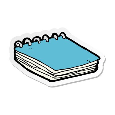 etiket bir karikatür bir not defteri kopyası