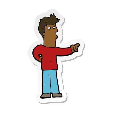 etiket işaret eden karikatür meraklı birinin