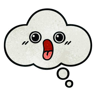 Retro grunge doku karikatür kabarcık sanıyordum