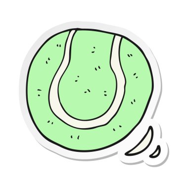 etiket bir karikatür tenis topu