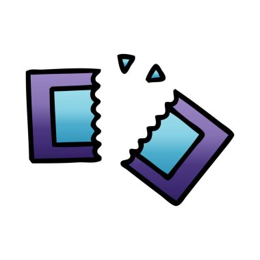 Degrade gölgeli çizgi film sinema bileti