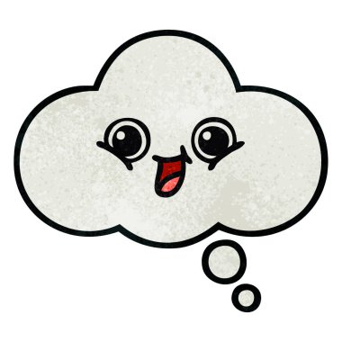 Retro grunge doku karikatür kabarcık sanıyordum