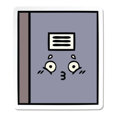 sevimli çizgi Notebook etiket