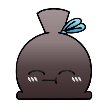 Degrade gölgeli karikatür çuval