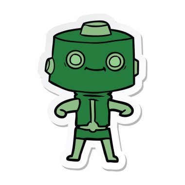 bir çizgi film robot Sticker