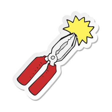 etiket bir karikatür pense