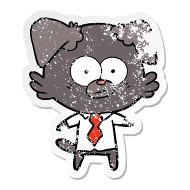 bir sinir köpek patronu'nun sıkıntılı etiket