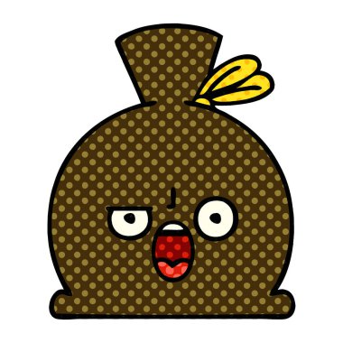 çizgi roman tarzı karikatür bir çuval