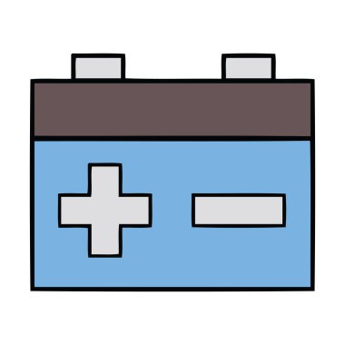 bir akü sevimli çizgi