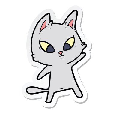 etiket bir karışık çizgi film kedi