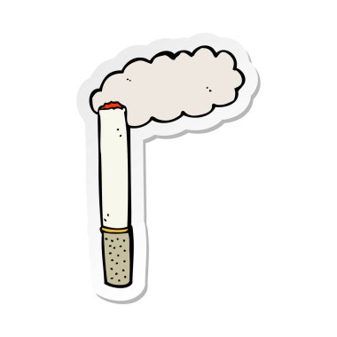 etiket bir karikatür Sigara