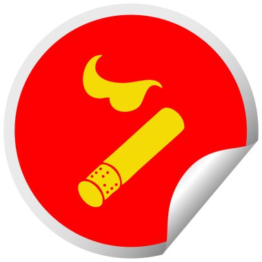 dairesel peeling etiket karikatür duman Sigara