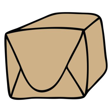 el çekilmiş ilginç kahverengi çizgi film parsel