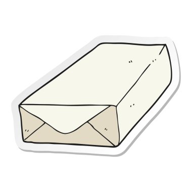 Ofis kağıdı bir karikatür karton etiket