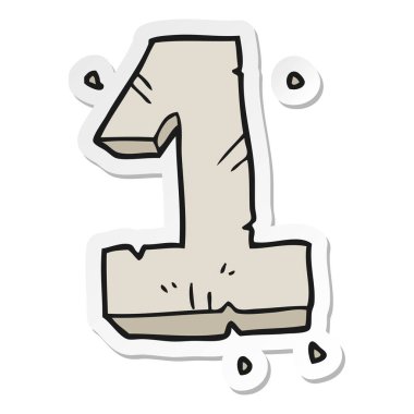 çizgi film taş bir etiket