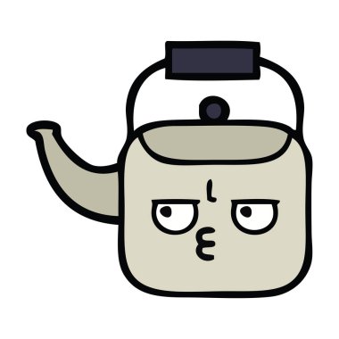 sevimli çizgi bir Kettle