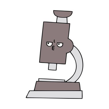 sevimli çizgi bir mikroskop