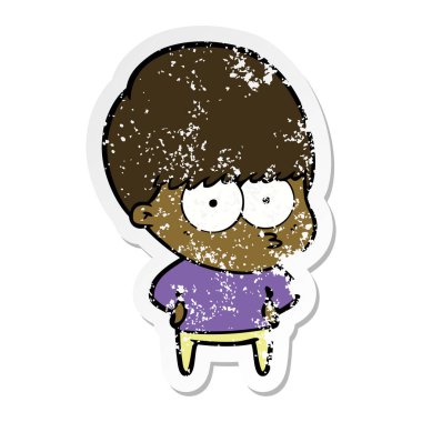 bir gergin çizgi film çocuk sıkıntılı etiket