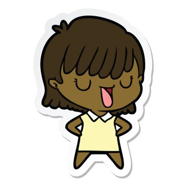 bir çizgi film kadının etiket