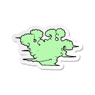 bir çizgi film gaz bulut etiket