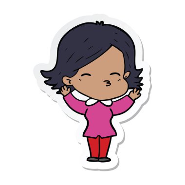 bir çizgi film kadının etiket