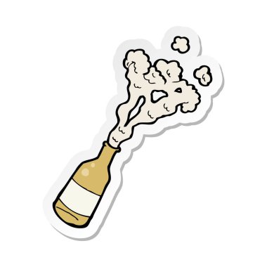 bir çizgi film bira şişe etiket