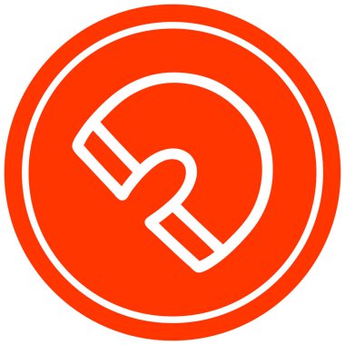 geleneksel mıknatıs dairesel simgesi simgesi