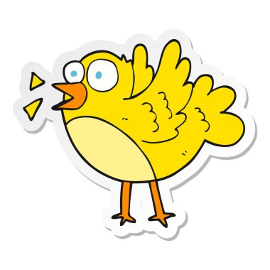 bir karikatür kuş Sticker