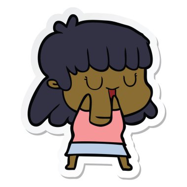 etiket gülüyor karikatür kadın