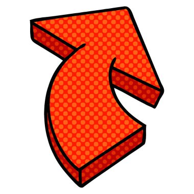 çizgi roman tarzı ilginç karikatür oku