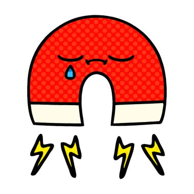 çizgi roman tarzı karikatür bir mıknatıs