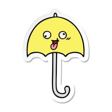 etiket sevimli çizgi şemsiye