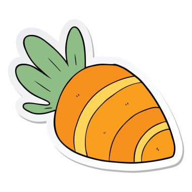 etiket bir karikatür havuç