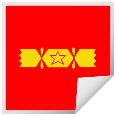 bir Noel fişeği etiket karikatür peeling Meydanı