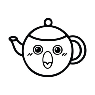 Çizim karikatür çaydanlık