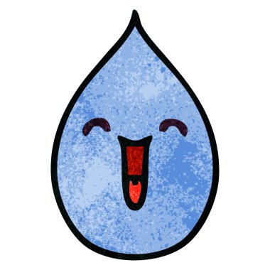 el çekilmiş ilginç karikatür duygusal yağmur damlası