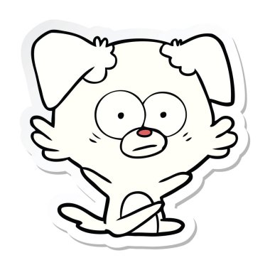 gergin köpek çizgi film etiketi