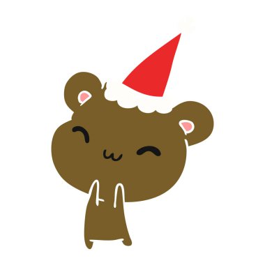 elle çizilmiş Noel karikatür kawaii ayı