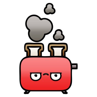 bir tost makinesi degrade gölgeli karikatür