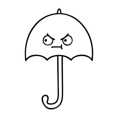 Çizim karikatür bir şemsiye