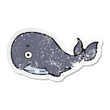 bir çizgi film balinanın sıkıntılı etiket