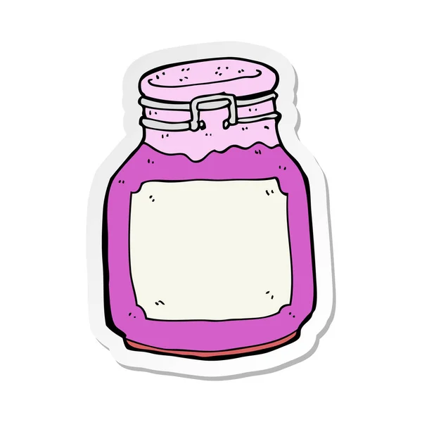 Sticker Voor Een Tekenfilm Keuken Jar — Stockvector