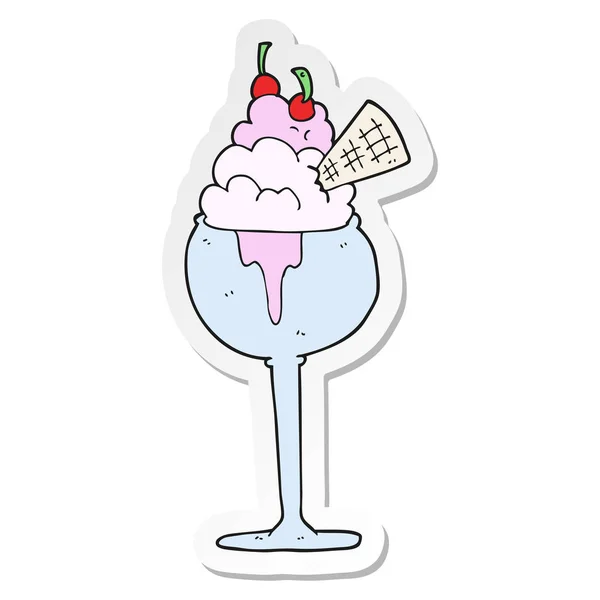 卡通冰淇淋贴纸 — 图库矢量图片