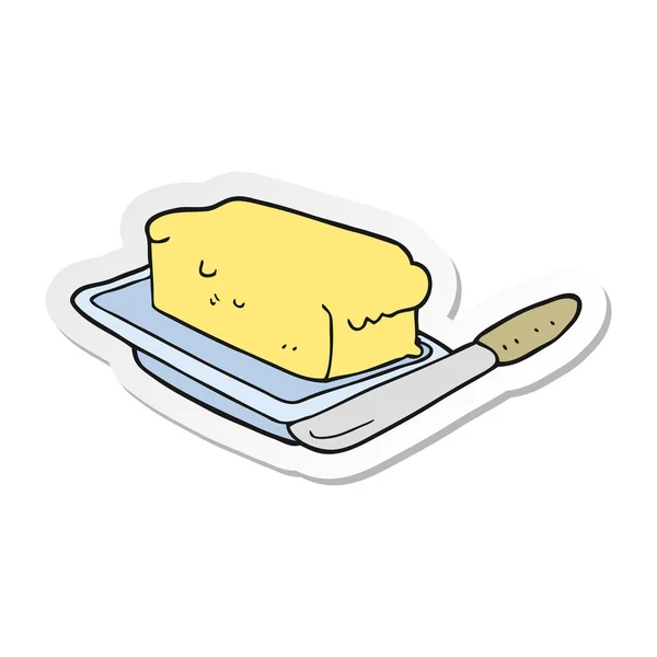 Etiqueta de uma manteiga de desenho animado —  Vetores de Stock