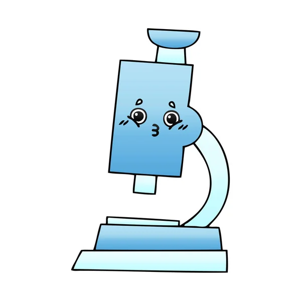 Dégradé Bande Dessinée Ombragée Microscope — Image vectorielle