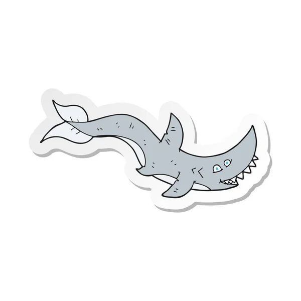 Наклейка Мультяшної Акули — стоковий вектор