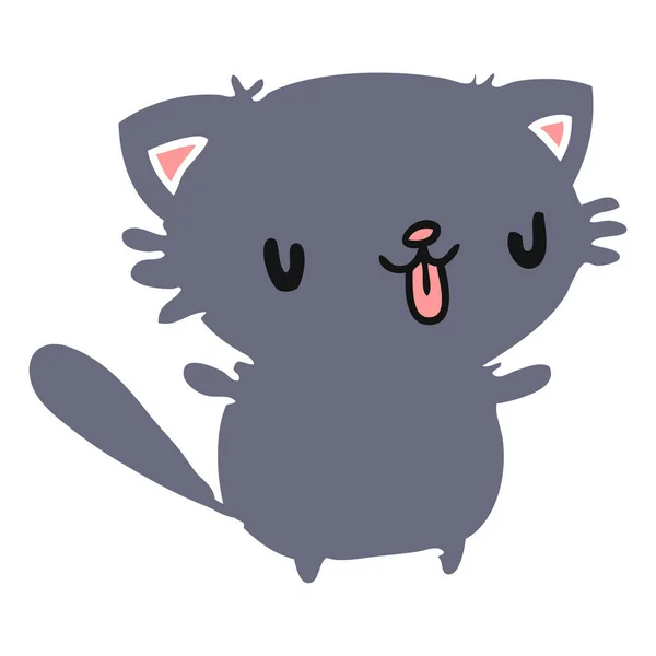 Dibujos animados de lindo gato kawaii — Archivo Imágenes Vectoriales