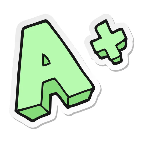 Autocollant Dessin Animé Symbole Grade — Image vectorielle